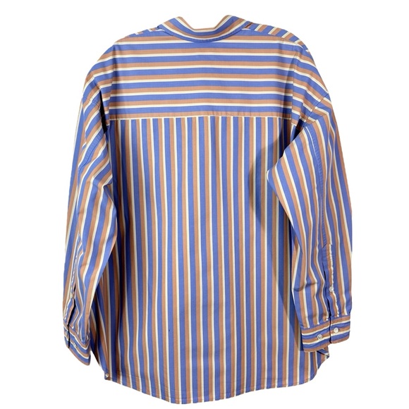 Wilfred Free Relaxed Shirt Organic Cotton Button Up Striped size Small - Picture 5 of 7